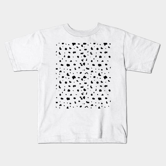 Funny Dalmatian Dog Pattern Lazy Halloween Costume Kids T-Shirt by Arts-lf